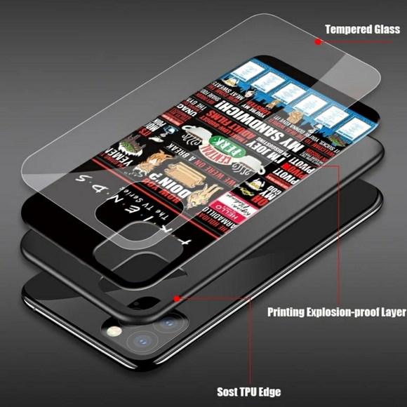 New Friends iPhone 11 Tempered Glass Phone Case - Picture 2 of 5